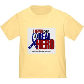 CafePress Never Knew A Hero 2 Military (Aunt) Toddler Cute Toddler Graphic Tee, 100% Cotton