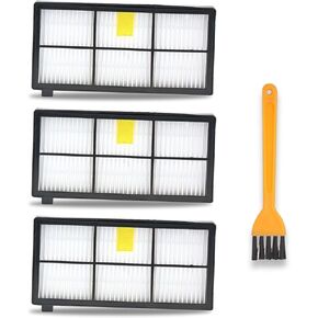HEPA Filter 3 Pack for Roomba 800 900 Series High Cafficiency Vacuum Filters استبدال | متوافق مع IROBOT 860/870/880/960/980 وجزء #4636433