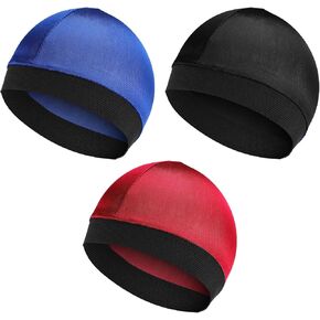 3PCS Toddler Durag, Baby Durags for Boys 0-6 Months Sports Wicking Caps Running Hat Elastic Caps Multicolor