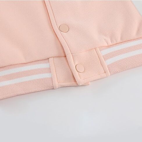 Toddler Baby Boy Girl Baseball Jacket Y2𝚔 Varsity Bomber Jackets Print Color Block Button Letterman in Saudi Arabia