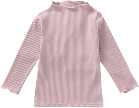 Kids Boys Girls Turtleneck Underwear Tops Basic Solid Color Long Sleeve T-Shirts Undershirts Spring Fall in Kuwait