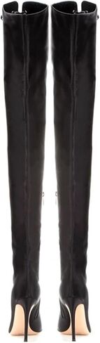 Sexy Women's Watletto Hollow Out Out the Knee Boots with back sthipper ، و Massion Cross-heel High Peep Beep Toe Boots for Party and Banquet and Catwalk in Kuwait