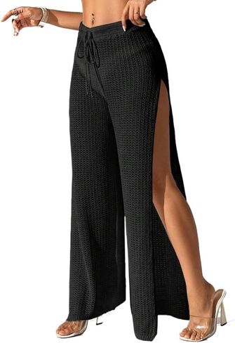 swimsuit coverup for women Side Slit Cover-Up Pants For Beach Summer in Saudi Arabia