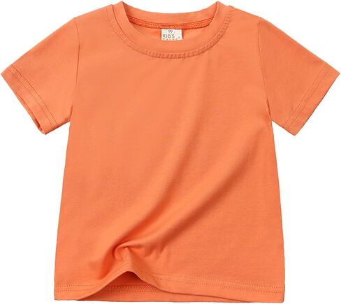 Baby Solid Color Short Sleeve Basic T Shirt Toddler Boys Girls Kids Summer Shirts Base Top Undershirts Clothes in Kuwait