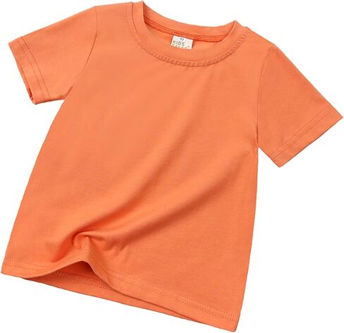 Baby Solid Color Short Sleeve Basic T Shirt Toddler Boys Girls Kids Summer Shirts Base Top Undershirts Clothes in Kuwait