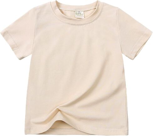 Baby Solid Color Short Sleeve Basic T Shirt Toddler Boys Girls Kids Summer Shirts Base Top Undershirts Clothes in Kuwait
