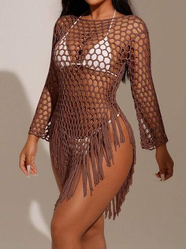 swimsuit coverup for women Asymmetric Hem Beach Cover-Up Dress With Sexy in Saudi Arabia