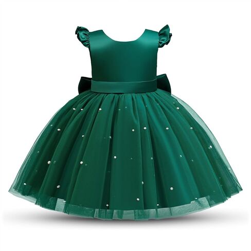 HNXDYY Flower Girl Dress Girl Tutu Birthday Party Dress Princess Wedding Formal Pegeant Gown in Kuwait