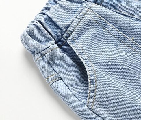 Toddler Baby Jeans, Boy Girl Elastic Waist Denim Jeans with Pocket Boys Bottom Pants Trousers Sweatpants in Saudi Arabia