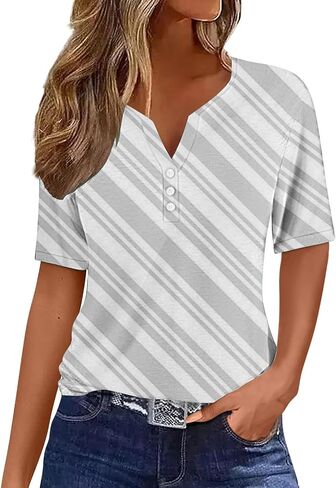 CEBOYEL WOMENS FLOROL PRINT SUMMER TOPS 2024 DANKY CORPLES LISE SHORT HENLE in Saudi Arabia