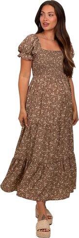 Pinkblush Floral Short Sleeve Gaternity Maxi Dress in Saudi Arabia