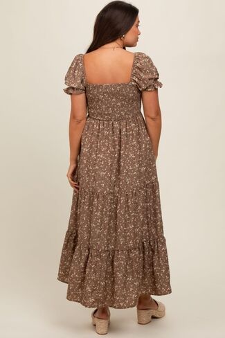 Pinkblush Floral Short Sleeve Gaternity Maxi Dress in Saudi Arabia