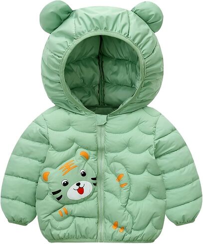 sfdgfhyf Baby Cartoon Jacket Toddler Kids Boys Girls Winter Down Coats Cute Bear Ears Coats With Hoods Cartoon Lightweight in Saudi Arabia