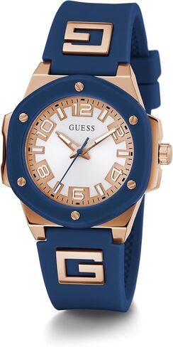 GUESS Ladies 38mm Watch - Pink Strap Pink Dial Two-Tone Case in Saudi Arabia