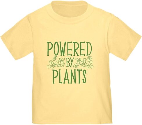 CafePress Powered by Plants Toddler T Shirt Cute Toddler Graphic Tee, 100% Cotton in Saudi Arabia