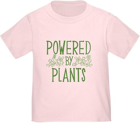 CafePress Powered by Plants Toddler T Shirt Cute Toddler Graphic Tee, 100% Cotton in Saudi Arabia