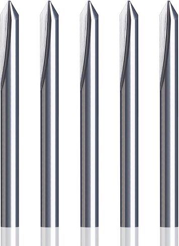 5PCS CNC Engraving Bits, 60 Degree V Bits with 2-Flute Straight Groove 1/8¡± Shank 0.3mm Tip Carbide Tools in Saudi Arabia