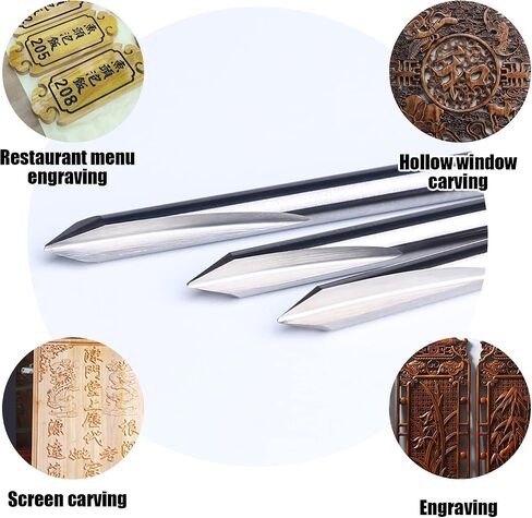 5PCS CNC Engraving Bits, 60 Degree V Bits with 2-Flute Straight Groove 1/8¡± Shank 0.3mm Tip Carbide Tools in Saudi Arabia