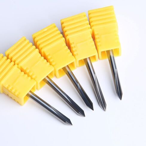 5PCS CNC Engraving Bits, 60 Degree V Bits with 2-Flute Straight Groove 1/8¡± Shank 0.3mm Tip Carbide Tools in Saudi Arabia