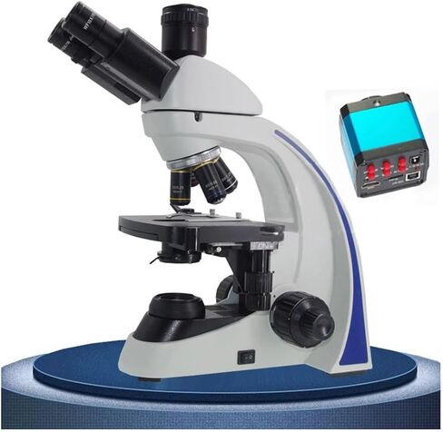 Microscope Kit 40X-1000X Lab Biological/Trinocular Microscope Set with USB 5MP/14MP HDMI Camera /9 inch HD Monitor Microscope Lens Adapters(Set 4 14MP Camera) in Saudi Arabia