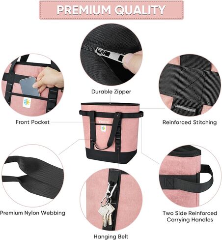 BALEINE Large 36-Can Cooler Bags Insulated, PEVA Soft Cooler Tote Bag, Insulated Grocery Bags with Zippered Top (8.5 Gallon, Black) in Kuwait