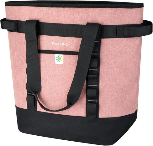 BALEINE Large 36-Can Cooler Bags Insulated, PEVA Soft Cooler Tote Bag, Insulated Grocery Bags with Zippered Top (8.5 Gallon, Black) in Kuwait