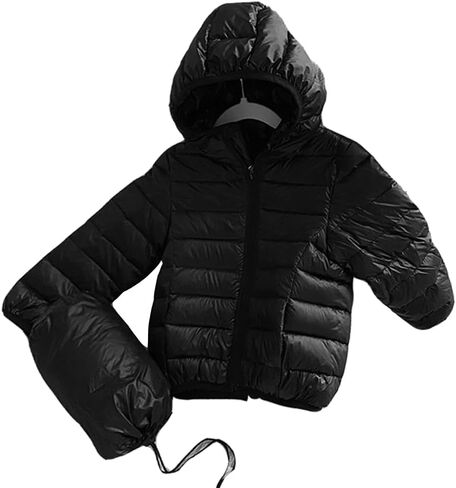 Kids Boys and Girls Lightweight WaterProof Packable Hooded Puffer Down Coat for 2-9 Years in Saudi Arabia