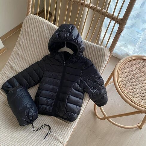Kids Boys and Girls Lightweight WaterProof Packable Hooded Puffer Down Coat for 2-9 Years in Saudi Arabia