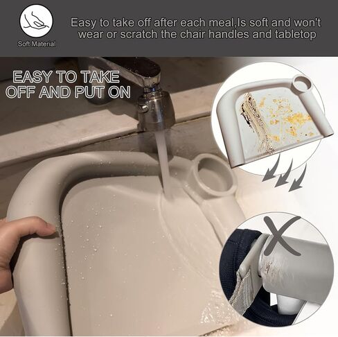 Silicone Baby Dining Tray Compatible with Inglesina Fast Table Chair and Hooked High Chair, Easy to Carry Set Up & Clean BPA-Free Great for Developing Your Baby's Independent Eating Skills - Gray in Kuwait