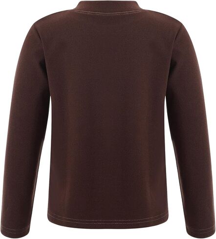 Hansber Baby Girls Boys Thermal Underwear Top Kids Long Sleeve Mock Neck T-Shirts Autumn Winter Base Shirts in Saudi Arabia
