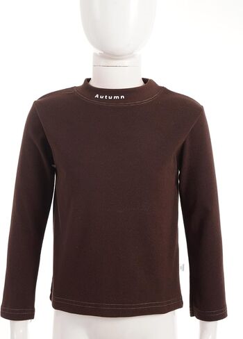 Hansber Baby Girls Boys Thermal Underwear Top Kids Long Sleeve Mock Neck T-Shirts Autumn Winter Base Shirts in Saudi Arabia
