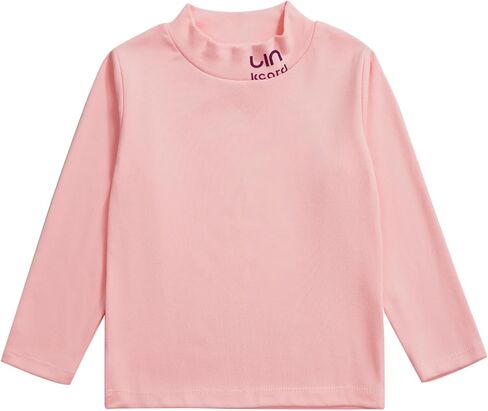 Toddler Boys Girls Casual Long Sleeve Thermal Underwear Top Letter Print Mock Neck T-Shirts Winter Undershirt in Saudi Arabia