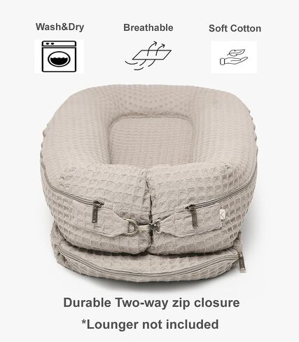 Linen Cover Deluxe+ for Docks • 100% Organic Premium Quality Oeko-TEX Standard • Pure Breathable Replacement Soft Cover with Embroidery • Deluxe Plus • Cover Only • (Natur linen) in Saudi Arabia