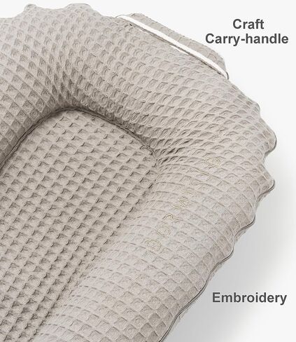 Linen Cover Deluxe+ for Docks • 100% Organic Premium Quality Oeko-TEX Standard • Pure Breathable Replacement Soft Cover with Embroidery • Deluxe Plus • Cover Only • (Natur linen) in Saudi Arabia