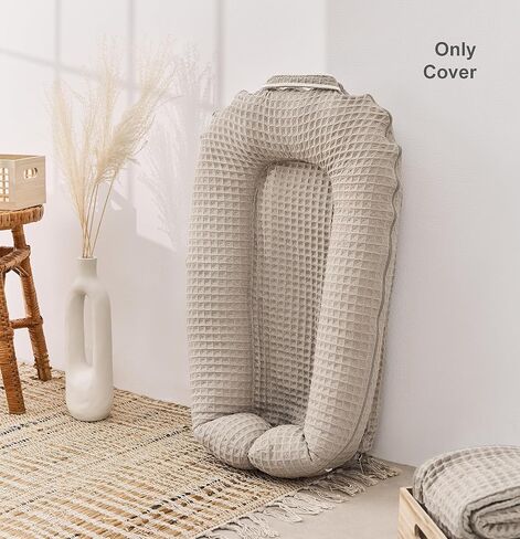 Linen Cover Deluxe+ for Docks • 100% Organic Premium Quality Oeko-TEX Standard • Pure Breathable Replacement Soft Cover with Embroidery • Deluxe Plus • Cover Only • (Natur linen) in Saudi Arabia