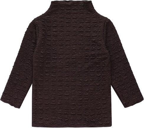 Kids Girl's Long Sleeve T Shirts Textured Mock Neck Undershirts Basic Solid Color Thermal Underwear Tops in Kuwait