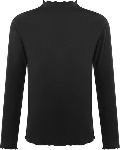 Toddler Girls Long Sleeve Undershirt Base Layer Thermal Tops Fleece Lined Underwear Cotton T-Shirts in Saudi Arabia