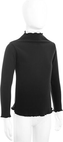 Toddler Girls Long Sleeve Undershirt Base Layer Thermal Tops Fleece Lined Underwear Cotton T-Shirts in Saudi Arabia