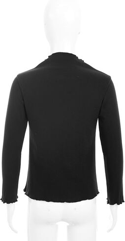 Toddler Girls Long Sleeve Undershirt Base Layer Thermal Tops Fleece Lined Underwear Cotton T-Shirts in Saudi Arabia