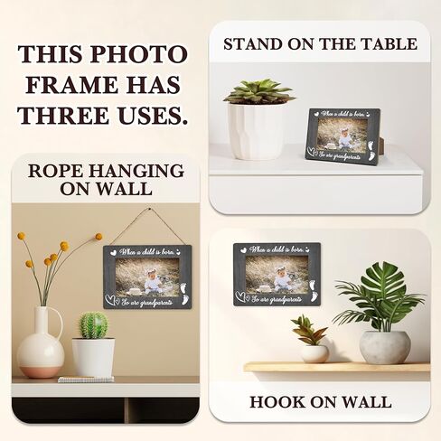 إطارات صور الأجداد ، عندما يولد طفل ، هدايا إطار صور للأجداد لعيد الميلاد ، إطارات الحفيد الأولى للجد الأول ، هدايا إعلان الحمل الجديدة -12 in Kuwait