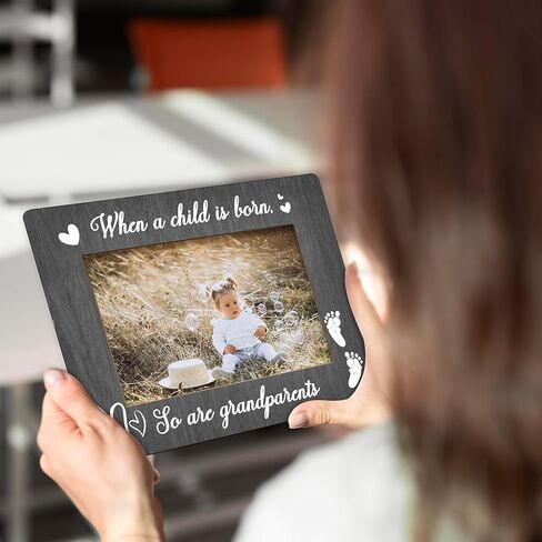إطارات صور الأجداد ، عندما يولد طفل ، هدايا إطار صور للأجداد لعيد الميلاد ، إطارات الحفيد الأولى للجد الأول ، هدايا إعلان الحمل الجديدة -12 in Kuwait