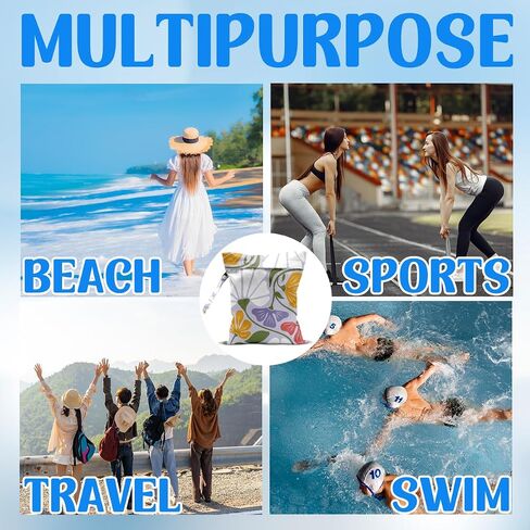 Wet Dry Wet Bag for Swimsuit Towel Baby Travel Cloth Diapers Beach Gym Toiletries Makeup Storage Bag Summer Vacation Essential Holiday Summer Vibes Boho Flower in Saudi Arabia
