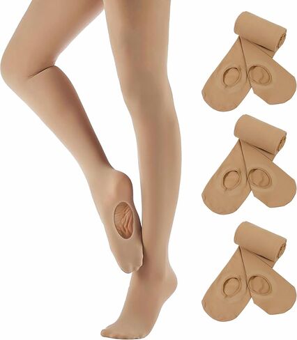 Dancing Kitty Ballet Tights For Girls Urtal Soft Dance Tights Professional Convertible Tights excellet Streth 3 pairs 7D22 in Saudi Arabia