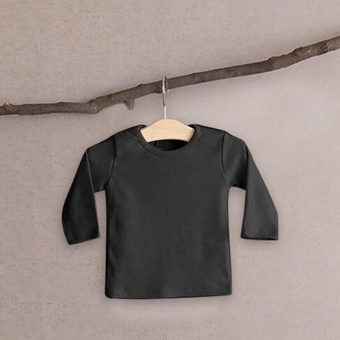Baby Newborn Infant Girls Boys Spring Autumn Solid Long Sleeve T Shirt Undershirt Sleepwear Tops Clothes Boy Toddler Top in Saudi Arabia
