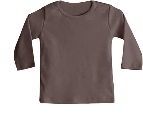 Baby Newborn Infant Girls Boys Spring Autumn Solid Long Sleeve T Shirt Undershirt Sleepwear Tops Clothes Boy Toddler Top in Saudi Arabia