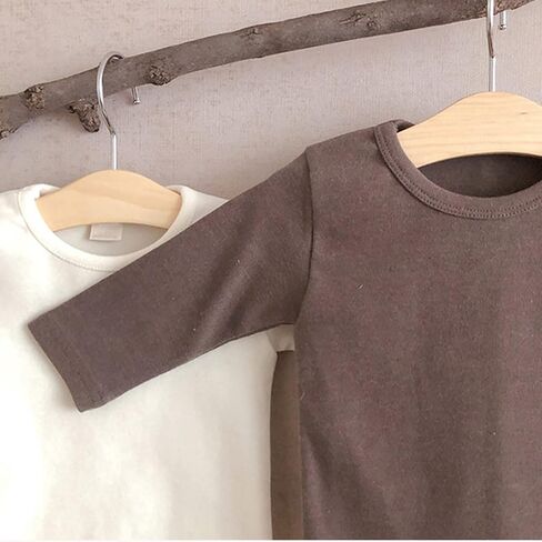 Baby Newborn Infant Girls Boys Spring Autumn Solid Long Sleeve T Shirt Undershirt Sleepwear Tops Clothes Boy Toddler Top in Saudi Arabia