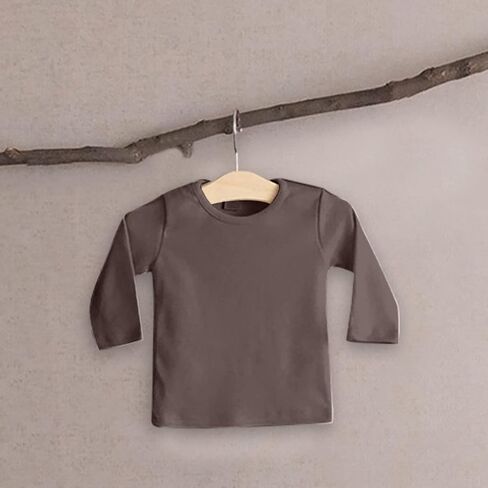 Baby Newborn Infant Girls Boys Spring Autumn Solid Long Sleeve T Shirt Undershirt Sleepwear Tops Clothes Boy Toddler Top in Saudi Arabia