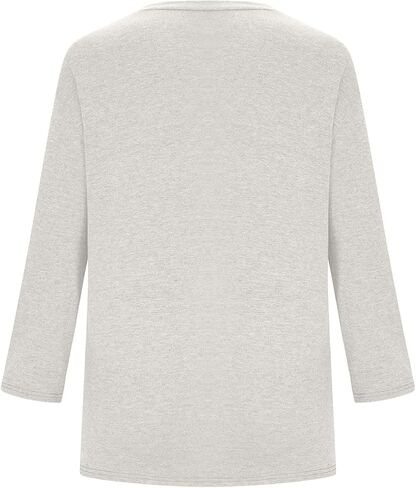 Womens 3/4 Sleeve Shirts Pleated Crew Neck Tunic Tops Dressy Casual Loose Blouses 2025 Spring Summer Trendy Clothes in Saudi Arabia