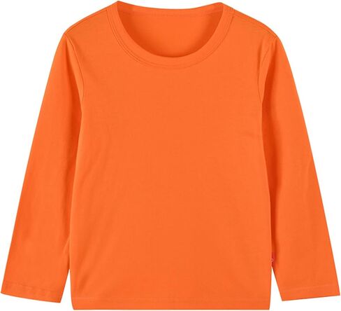 JEATHA Kids Boys Long Sleeve Undershirts Soft Cotton Tees Blouse Solid Color T-Shirt Base Layer Tops in Saudi Arabia