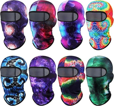 8 Pieces Sun Protection Balaclava Windproof Balaclava UV Protection Full Face Covering for Outdoor Sports (Retro Colors) in Saudi Arabia